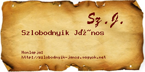 Szlobodnyik János névjegykártya